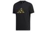 adidas Футболки Мужские Черные С Круглым Вырезом Умеренный Прямой Крой GP0851
