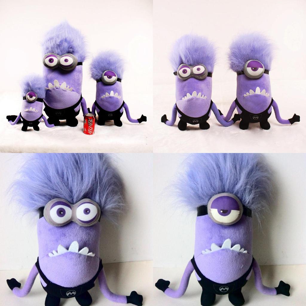 Despicable Me Purple Evil Minions Cartoon Plush Toy Doll For Gift And Play