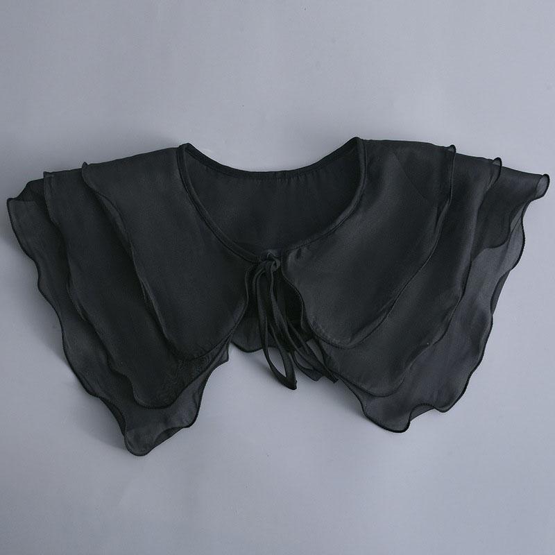 Fashion Scarf Fake Collar Shirt Women Detachable Collar Lace Neckline Women False Collar Tie White Faux Col Clothes Accessories