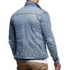 Men's  Winter Button Solid Plush Vintage Denim Jacket Tops Blouse Coat