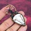 Howlite Gemstone Pendant Copper Wire Wrapped Handmade Pendant Designer Jewelry