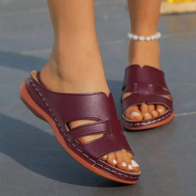 Модные Новые Женские Ортопедические Тапочки Сандалии на Платформе Клиновидной Формы Удобные Повседневные Женские Сандалии для Коррекции Большого Пальца Ретро Большого Размера 43