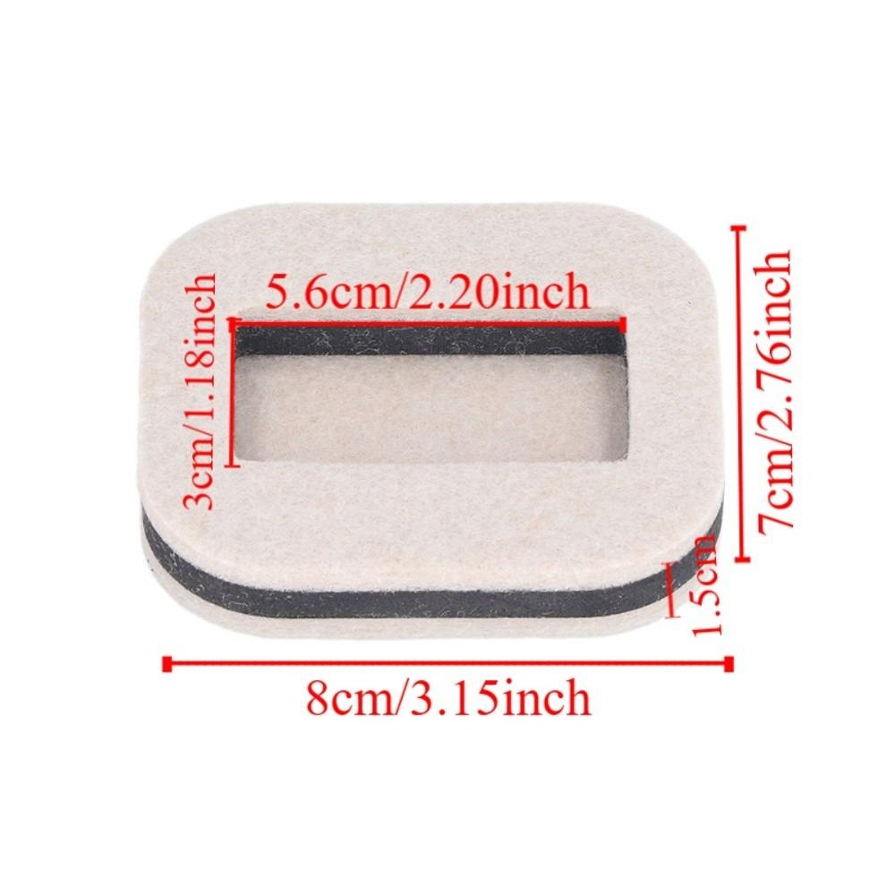 12PCS Felt Felt Caster Cups Non-Slip Mat Beige/Brown Furniture Floor Protectors 3.15" x 2.76" Hardwood Floor Protectors