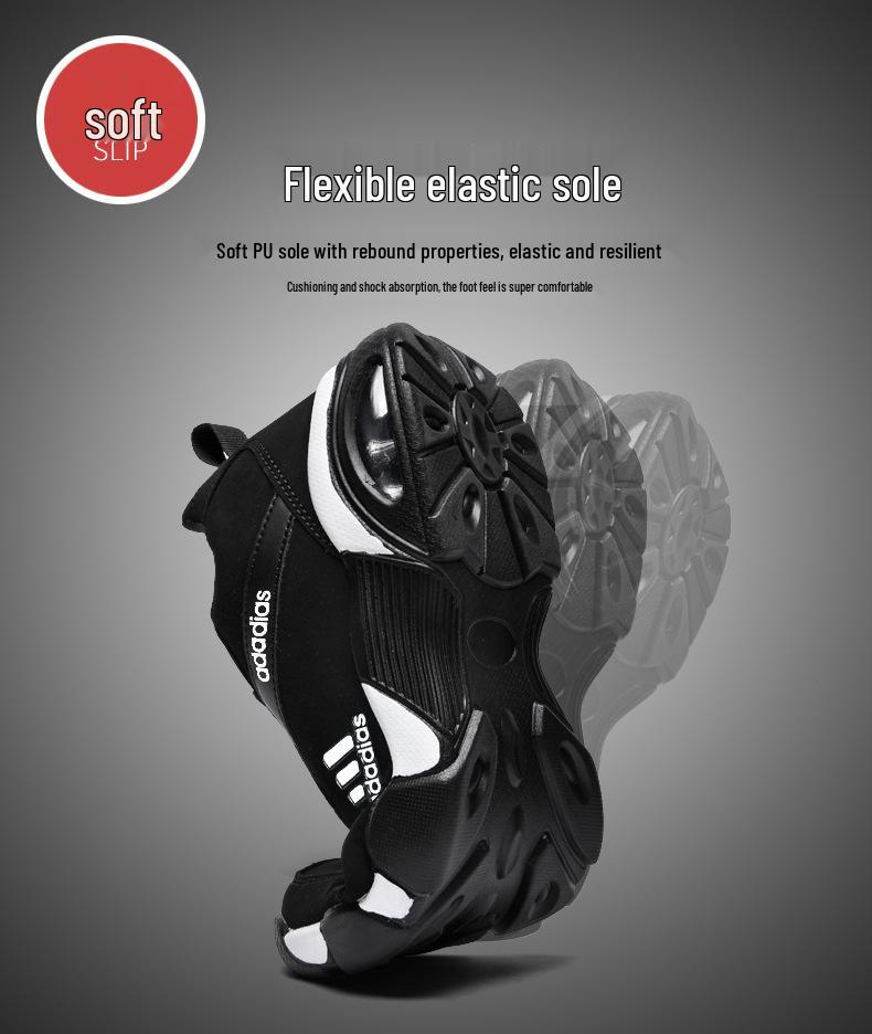 Мужские водонепроницаемые беговые кроссовки Adidas 2025 из кожи и сетки - Повседневные, Модные, Универсальные, Легкие и Официальные.