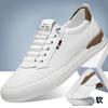 Little White Shoes 2025 Spring Leather Youth Trend Board Shoes Men's One-pedal Non-slip Soft-soled Fashion Sports and Leisure Shoes