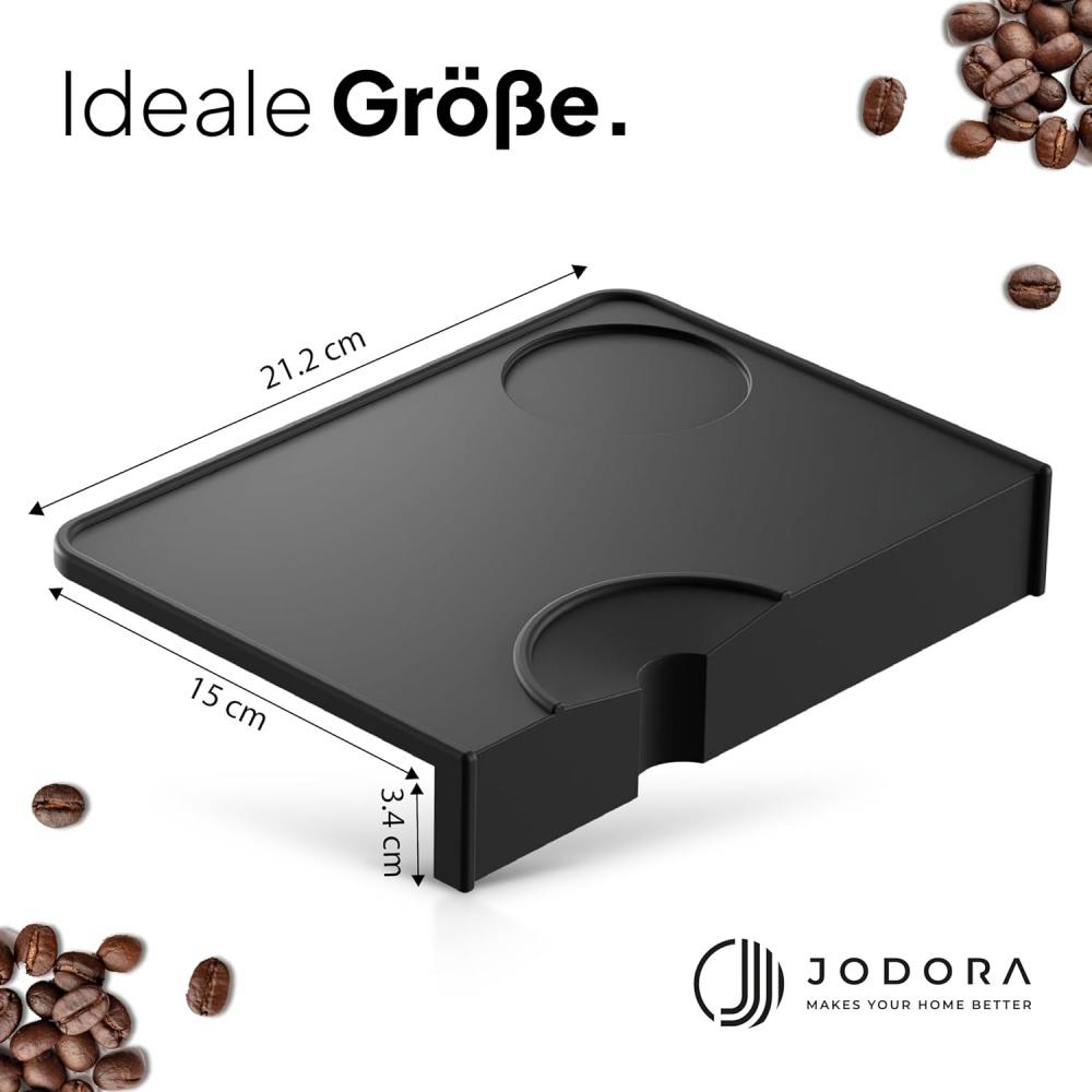 Коврик для тампера с защитой края стола - Нескользящий коврик для тампера из высококачественного силикона - Аксессуары для бариста с выемкой для портафильтра