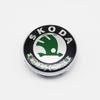 2025 New 4Pcs 56mm Wheel Center Caps Aluminum Domed Sticker Logo Alloy Badge For Skoda Rapid Octavia A5 RS Kodiaq Fabia A7 Acces