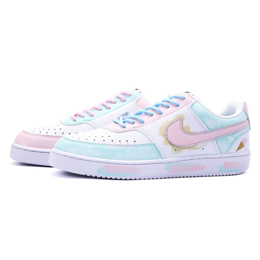 Nike Court Vision 1 Crushed Ice On A Summer Day Нескользящие Устойчивые к истиранию Низкие Кеды для Скейтбординга Унисекс DH2987-101(team488-)