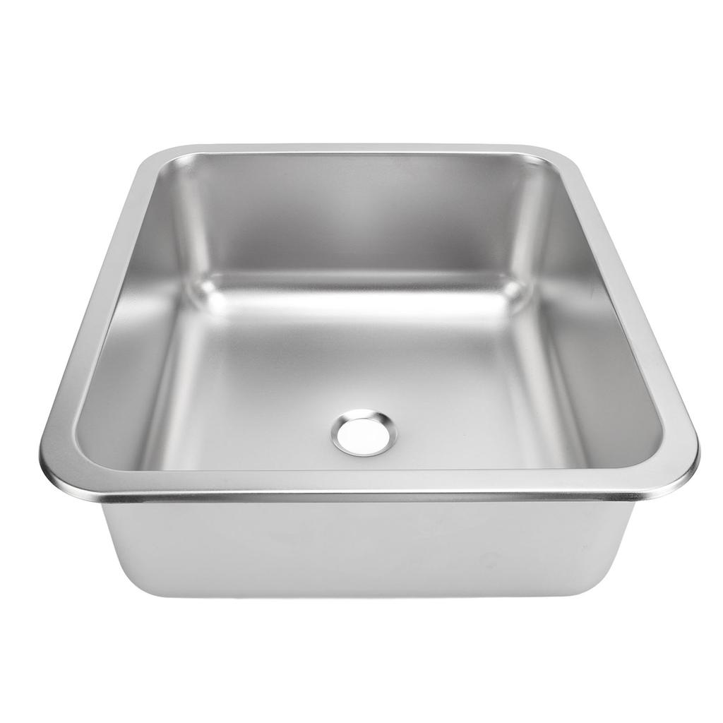 RV Sink 304 Stainless Steel Versatile Large Capacity Rectangular Kitchen Wash Sink for Caravan Motorhome Boat Camper