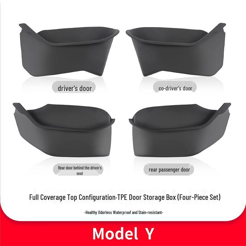 Ящик для хранения в дверной нише Tesla Model Y Model 3 с бархатной подкладкой