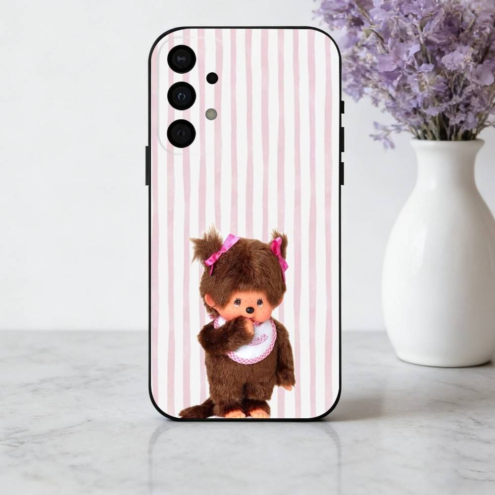 C-Cute M-Monchhichis-S Чехол для телефона для Samsung Galaxy A73,A72,A71,A70,A53,A52,A51,Мягкий силиконовый черный чехол