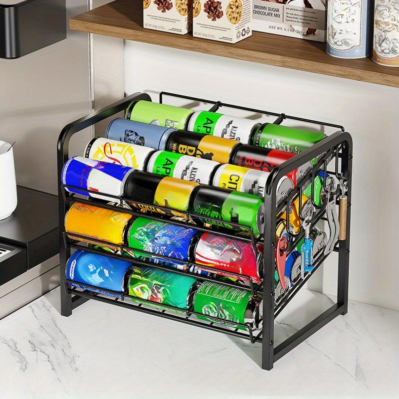 1 шт. Стойка для хранения банок, полка для банок с кока-колой, пивом, напитками, многоярусные передвижные ящики для хранения в холодильнике
