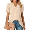 Women's Summer Fashion Simple V- Neck Blouse Shirt