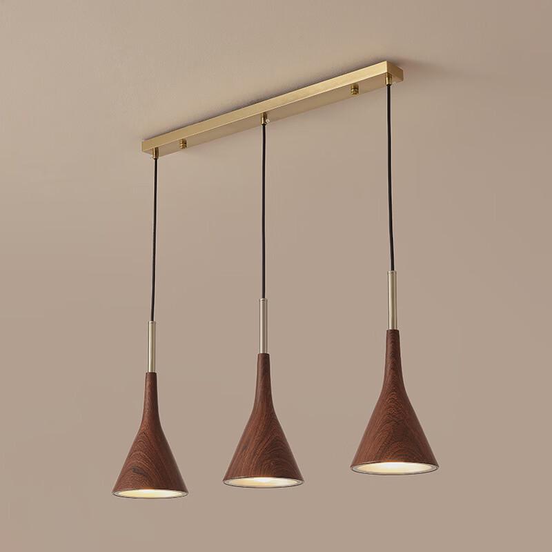 Трехсветильник подвесной из ясеня американского, двухцветный