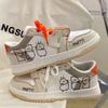 Мужская обувь Niche Fashion Retro Graffiti Made Old Board Shoes Женская плоская подошва Повседневная спортивная обувь для пар Унисекс со шнуровкой