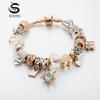 Crystal Beaded Bracelet Crown Love Snowflake Pendant Bracelet