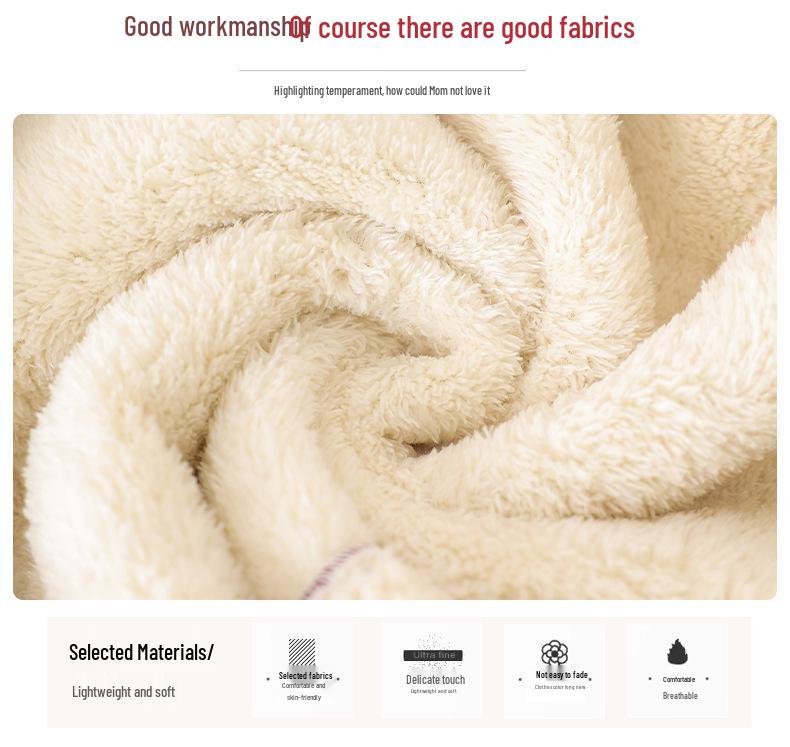 Зимнее пальто на флисовой подкладке больших размеров для женщин среднего и пожилого возраста