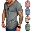 Fashion Men's Casual Tops V-neck T-shirt With Slim Fit And Premium Cotton Blend