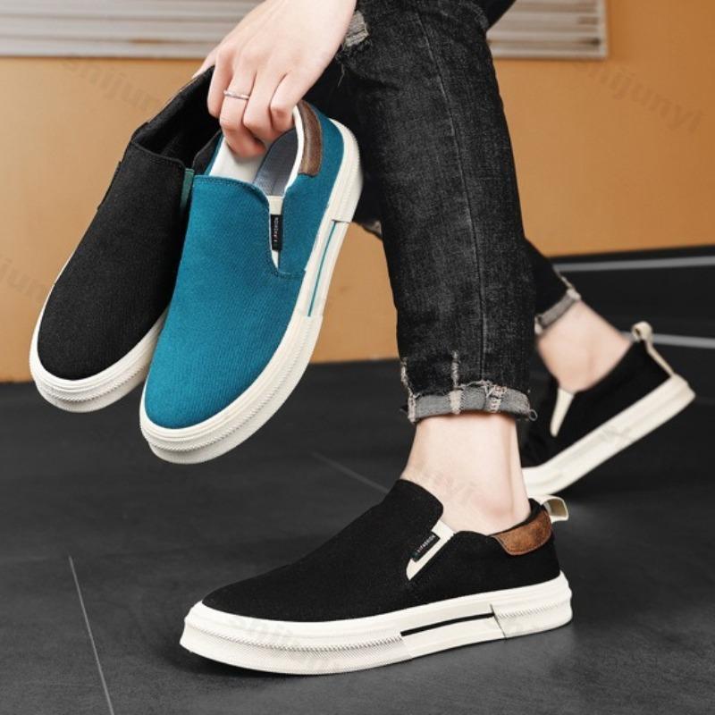 Fashion 2025 Summer New Mesh Breathable Fashion Trend Casual Canvas Single Shoes for Men Comfortable Versatile Low Top Slip On Sneakers