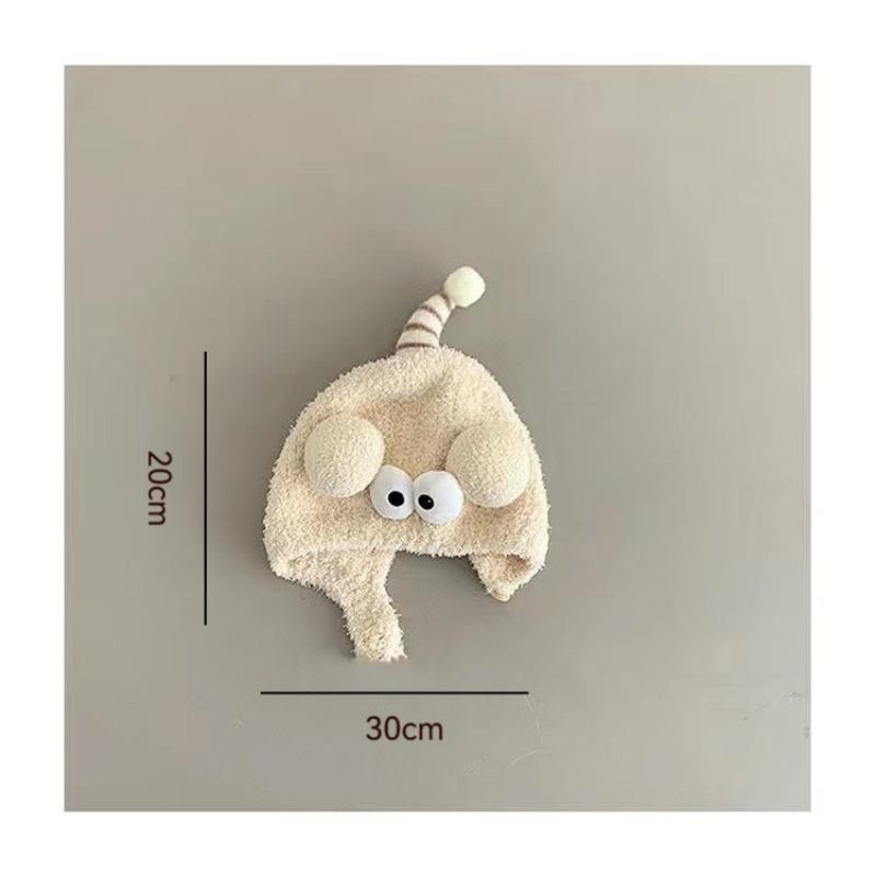 Baby Hat for Boys and Girls In Fall and Winter Thickened Plush Beanie Warm Hat with Ear Flaps