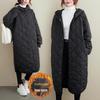 2024 Autumn/Winter Korean Plus Size Hooded Long Sleeve Cotton-Padded Jacket for Women