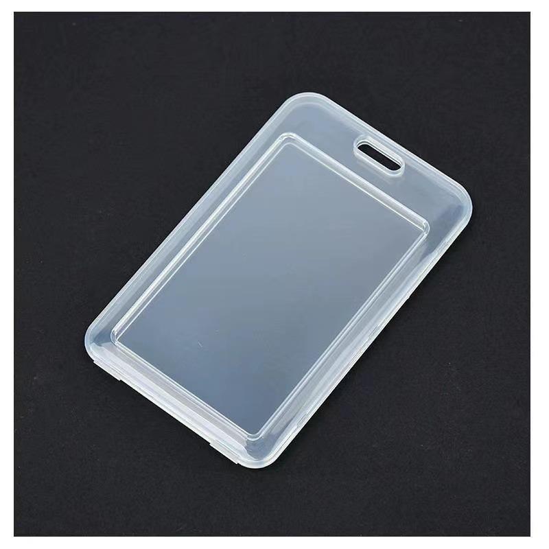 Waterproof Rigid Plastic Card Protector 5Pcs Transparent for Credit Bank ID Bus Pass Card Office Daily Use