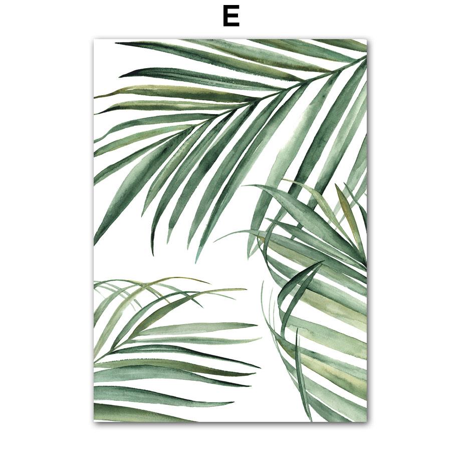 Богемия Море Автомобильная Ваза Листья Растения Абстрактный Пейзаж Постер И Принты Настенное Искусство Холст Живопись Картины Для Декора Гостиной