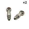 2× Stainless Steel 304 AN -4 (AN4 AN 04) 10mm M10 Eye Adapter Fitting