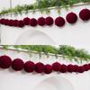 Break-Resistant Flocked Christmas Balls Ornaments 8 CM Red Tree Hangable Bauble Set  Window Display