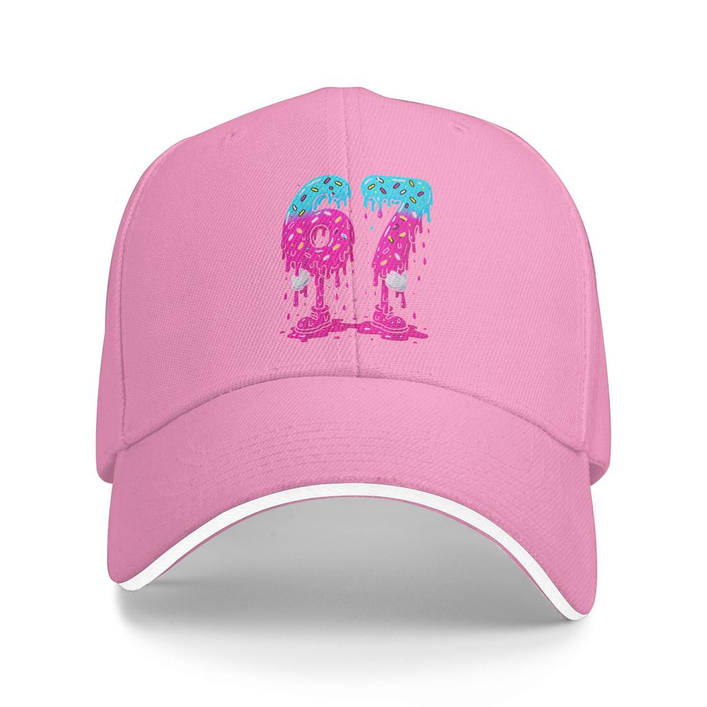 Number Ice Cream Drip Six Seven Meme th Birthday Baseball Cap Hip Hop Sandwich Hats Unisex Adjustable Hats Cap Fishing