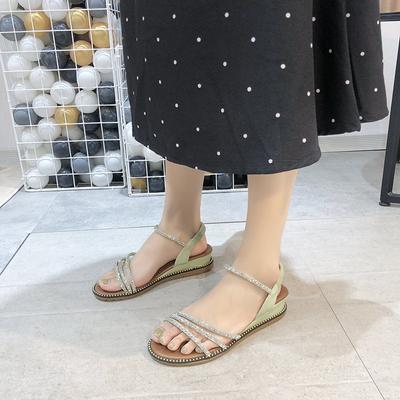 Модные хрустальные сандалии для женщин с бантом, на тонком каблуке, с открытым носком, повседневные и удобные сандалии для вечеринок на открытом воздухе для женщин, плетеные шнурки 2024