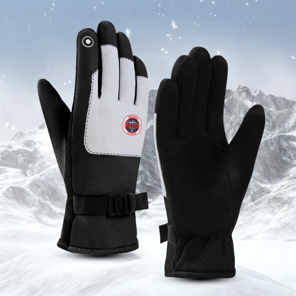 Keep Warm Skiing Gloves Warm Outdoor Mittens Winter Thicked Cycling Gloves Driving