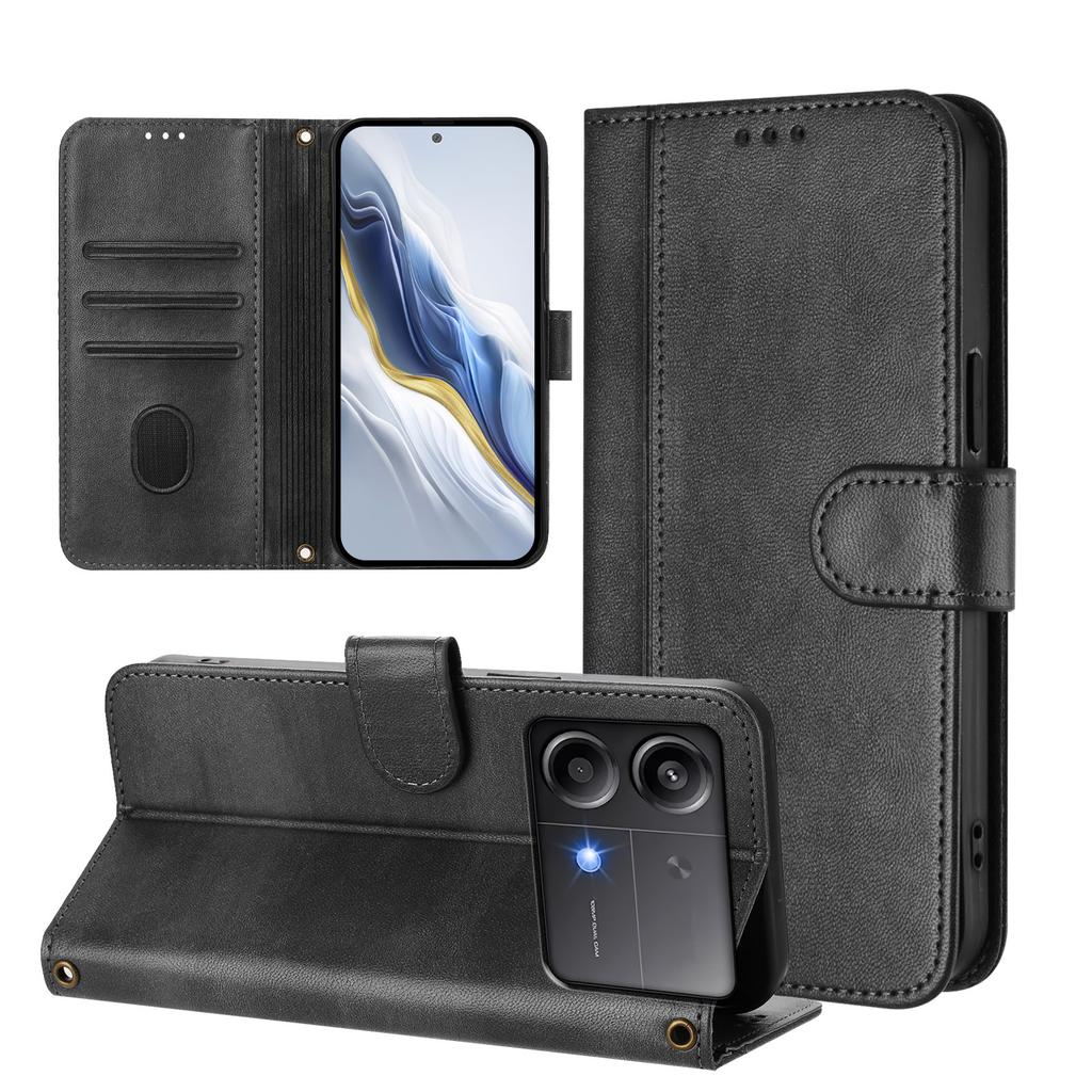 Кожаный чехол для телефона для Xiaomi POCO X7 X7 Pro X6 Neo X6 X5 Pro X4 Pro X4 NFC X3 NFC X3 Pro X3 GT C3 Слот для карт Флип-кошелек