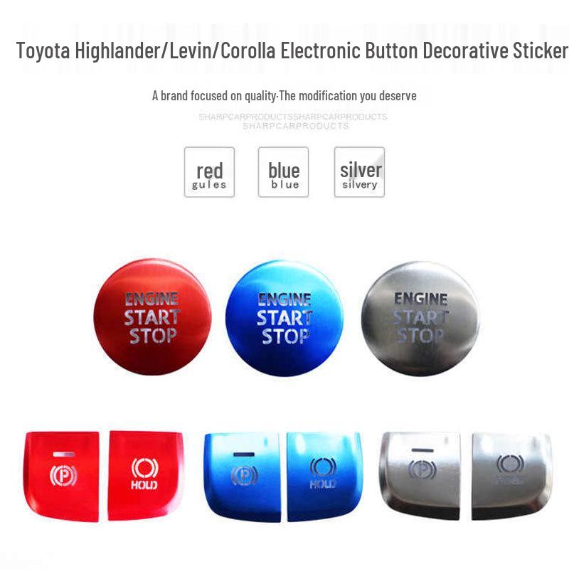 Металлическая наклейка на кнопку центральной консоли для Toyota Corolla 2022-2024
