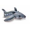 Jouet Gonflable - EMINZA - Requin Blanc Chevauchable Avec Poignées - 1.73x1.07m - Gris Et Blanc