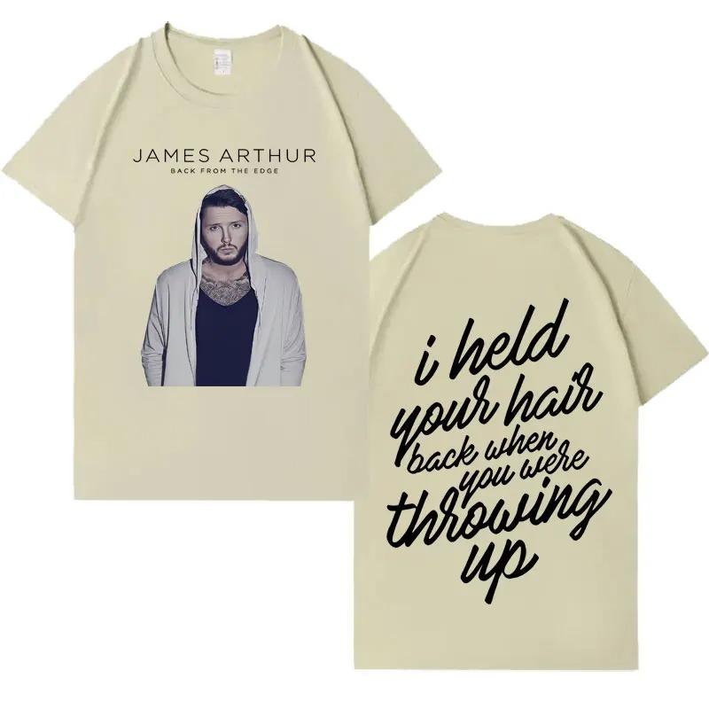 James Arthur 2026 Popular Pattern Men TShirt Double Sided Print High Quality Aesthetic Loose TShirt Street Style Short Sleeve