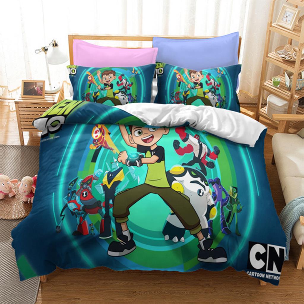 Anime Ben Gwen Duvet Cover 10 Cartoon Bedding Sets Boys Adult Gifts Bed Set 2/3 Pcs Quilt Comforter Covers Home Textiles