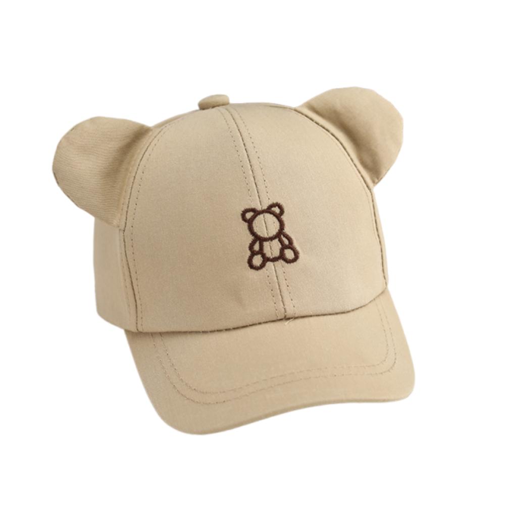 Cute Toddler Peaked Cap Cartoon Bear Baby Sun Visor Hat Lightweight Baby Baseball Hat  Travel