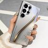 Изогнутый позолоченный решетчатый посеребренный чехол для телефона Samsung A31 A51 A71 A12 A22 A32 A42 A52 A06 A16 A17 A37 A57 Задняя крышка