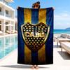 Football Club Emblem Beach Towel, Microfiber Beach Towel, Perfect For Pool, Beach, Travel, Home Decor Beach Party Fan gifts
