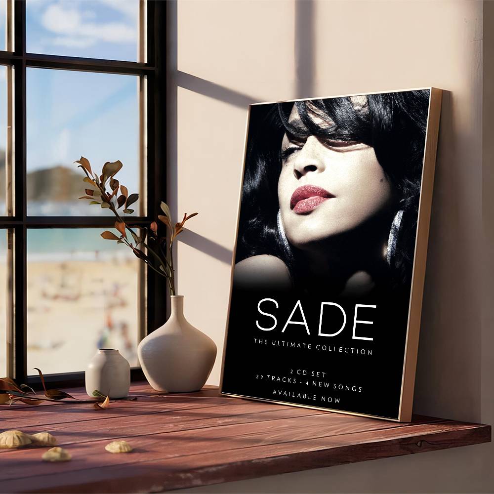 Известная певица Sade Винтажная серия Качественные отпечатки и плакаты Водонепроницаемая бумага Наклейки Плакаты и наклейки для кофейни и бара