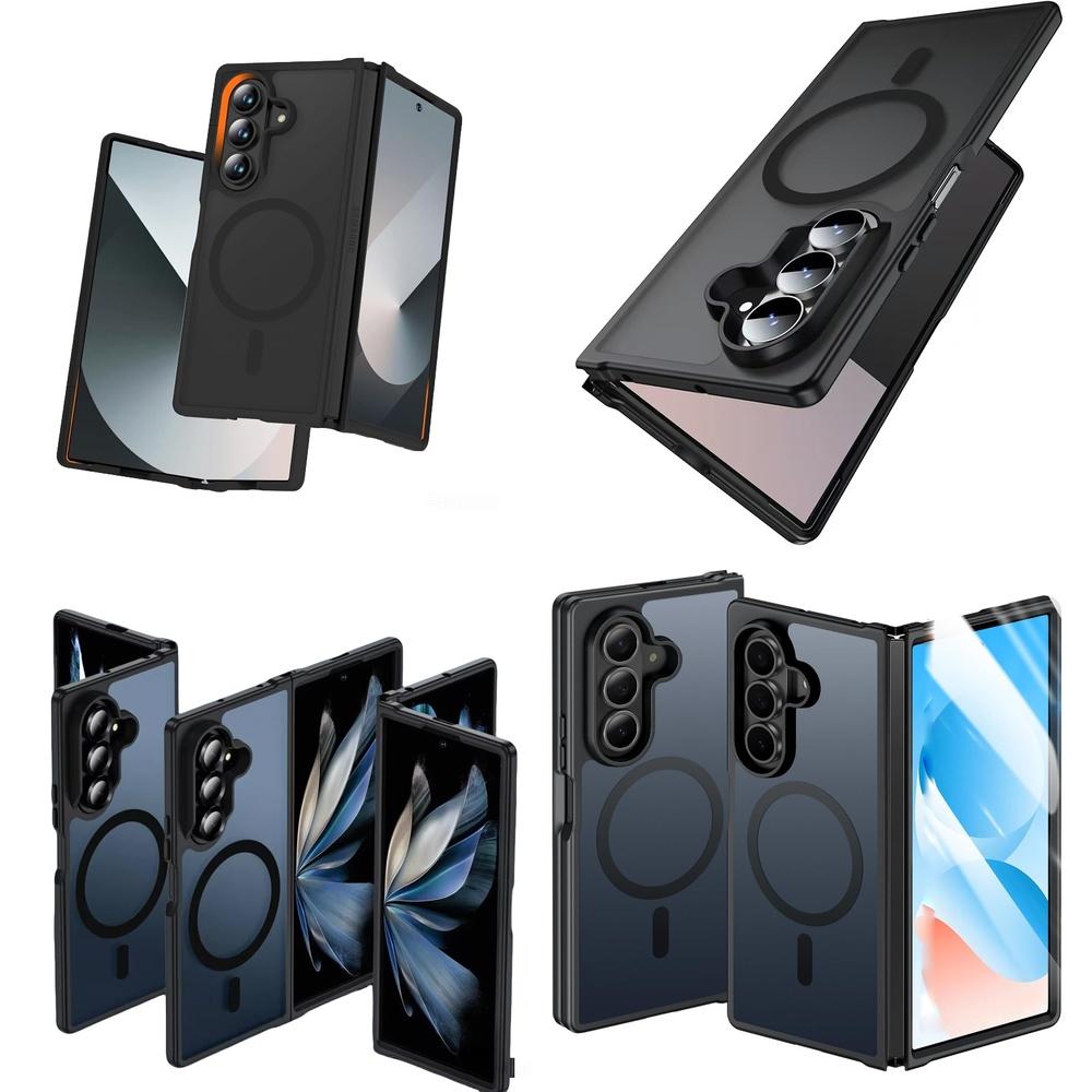Frosted Translucent Anti-Drop Magnetic Shockproof Armor Protective Phone Case for Samsung Galaxy Z Fold 7 6 8 Wide