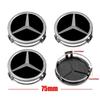 XFNVJ1 C200 E200 For Mercedes Benz 4Pcs 75mm Car Wheel Center Hub Caps Cover Badge Accessories for Mercedes Benz B/C/E/S Class A Class