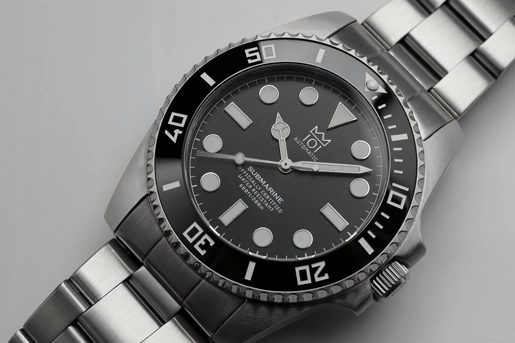 Hyakuichi Ceramic Bezel Watch Mechanical Automatic Hand Winding Automatic 200m Water Resistant Reverse Rotation Prevention Ceramic Bezel Crown Watch