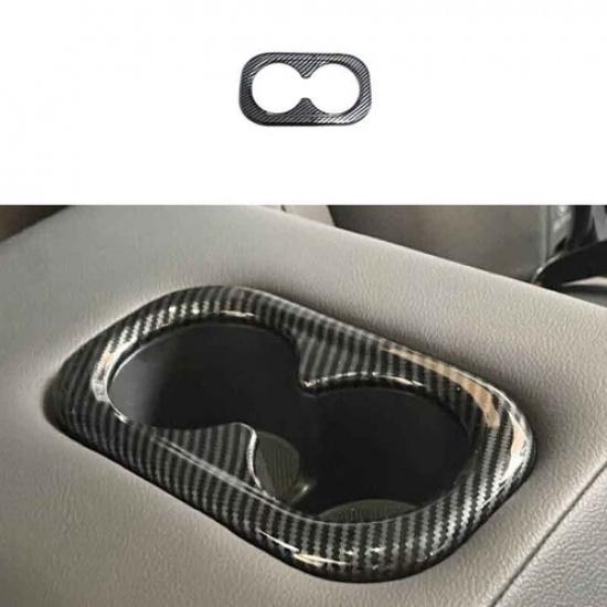 For Honda CR-V Rear Armrest Water Cup Holder Panel -2024 Carbon Fiber Steel