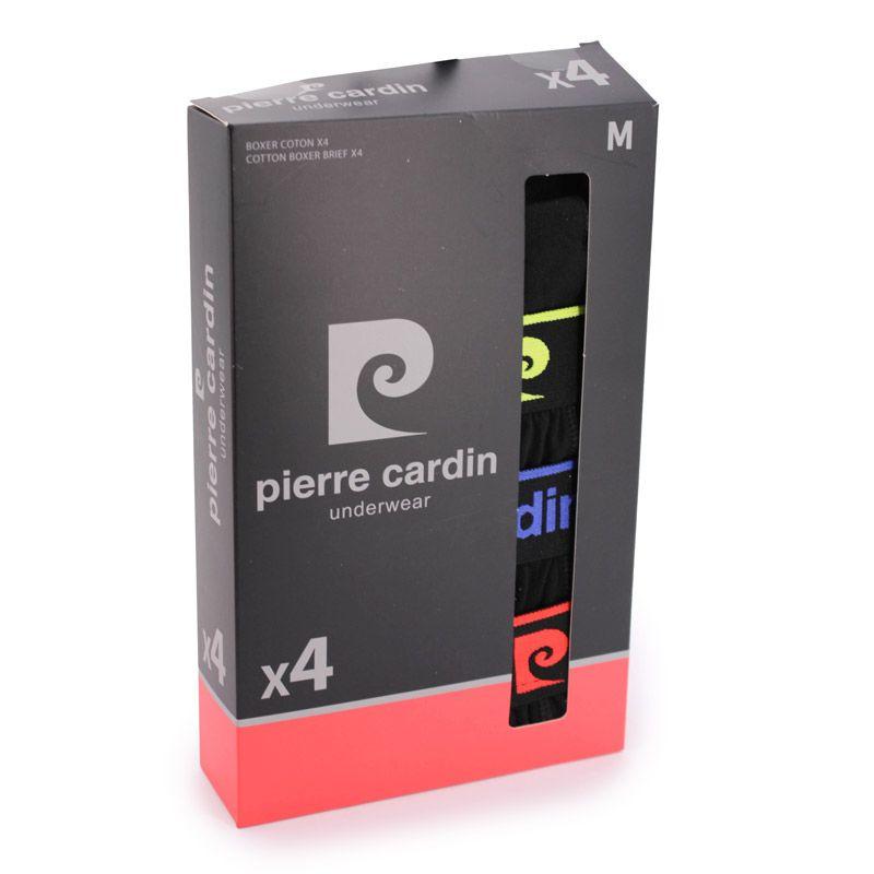 Упаковка из 4 мужских боксеров из черного хлопка от PIERRE CARDIN