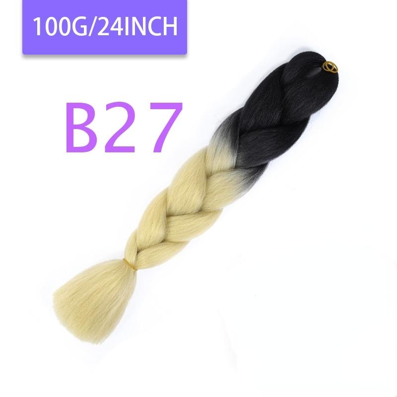 MISQUEEN Yaki Soft Hair Ombre Crochet Braiding Hair Extension For Braid 24 Inch Pink Synthetic Crochet Hair Jumbo Braid Hair