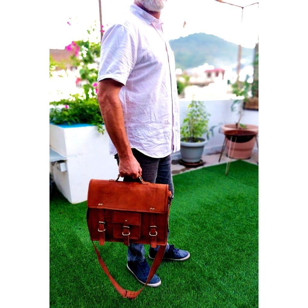 Персонализированная сумка-мессенджер из натуральной кожи, сумка для ноутбука, сумка через плечо, подарок для мужчин, офисная сумка, рабочий портфель, большая сумка, деревенская сумка