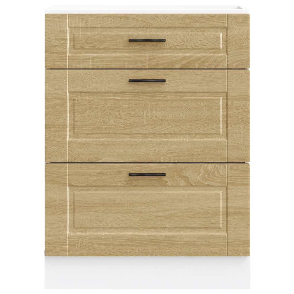 Porto Kitchen Base Cabinet in Sonoma Oak Wood Material
