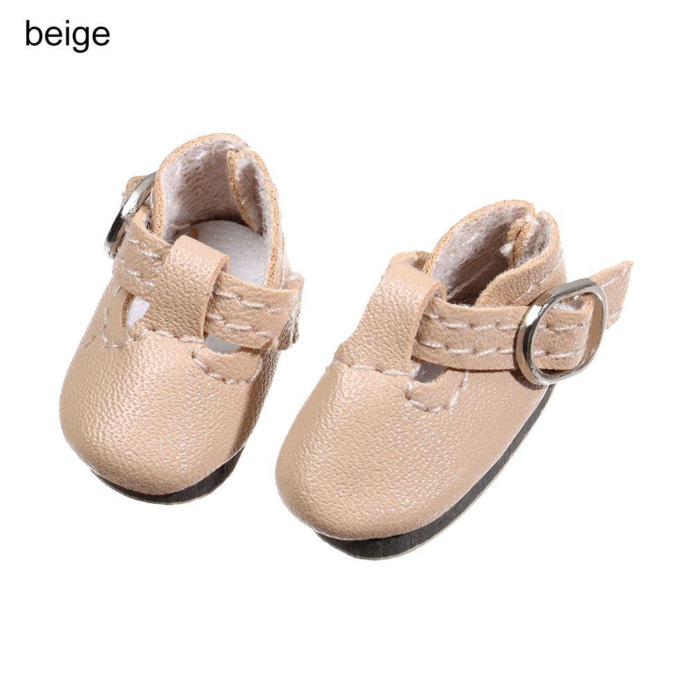 1 Pair 2.8*1.2cm Multicolor PU Leather Play House Change Clothes Game Doll Shoes Dolls Accessories